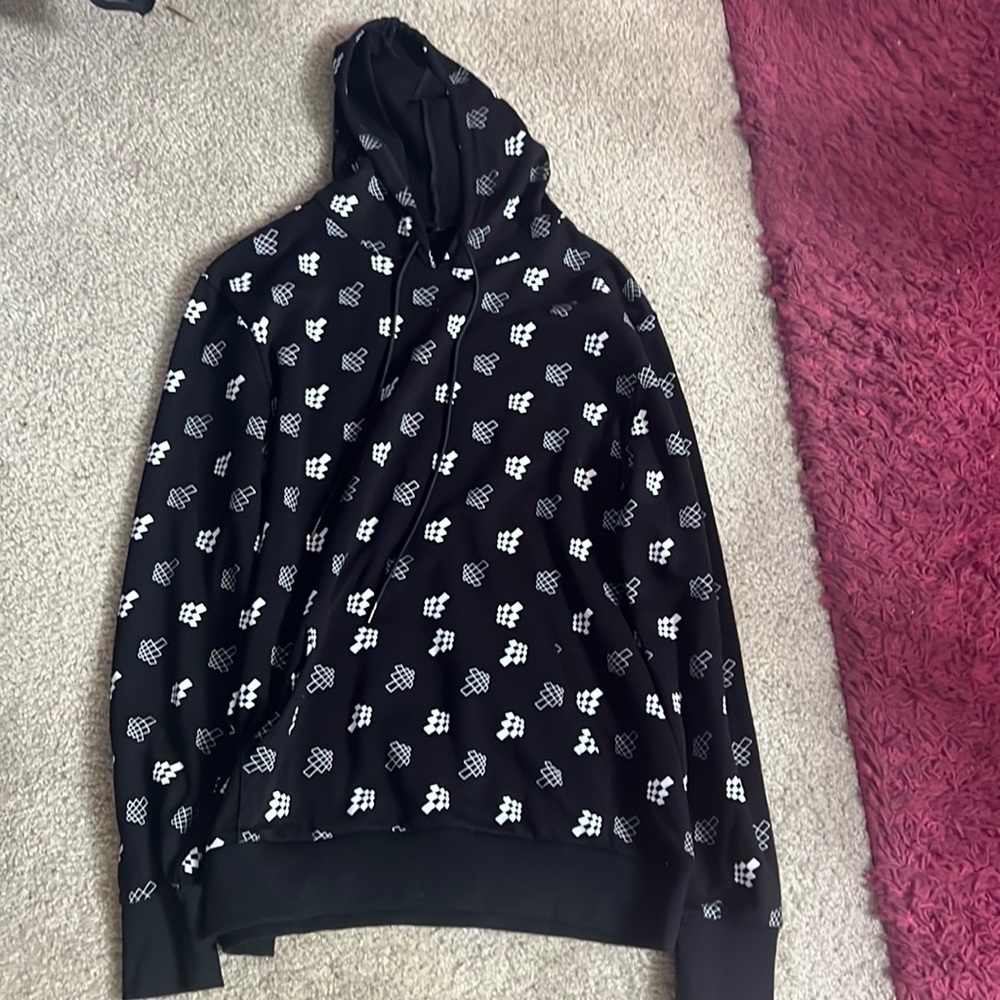 Jed north all over logo hoodie